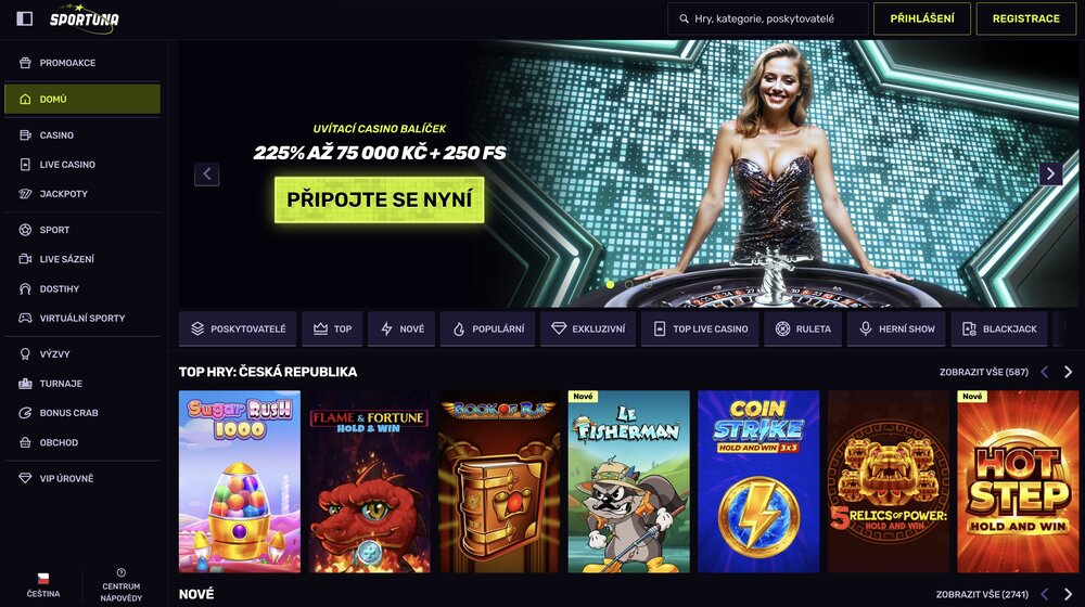 Sportuna casino homepage