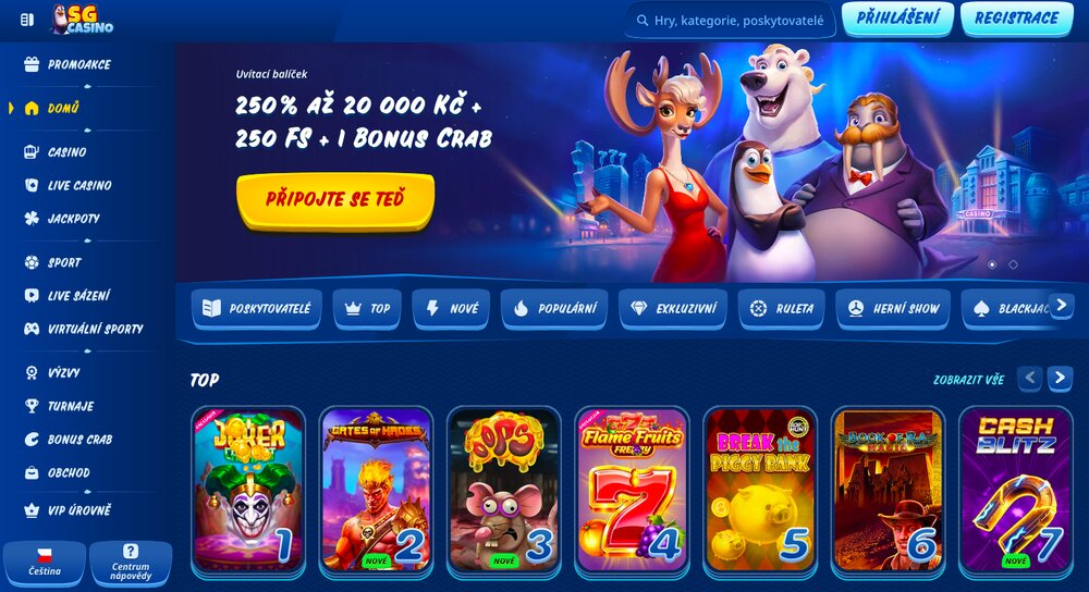 SG casino homepage