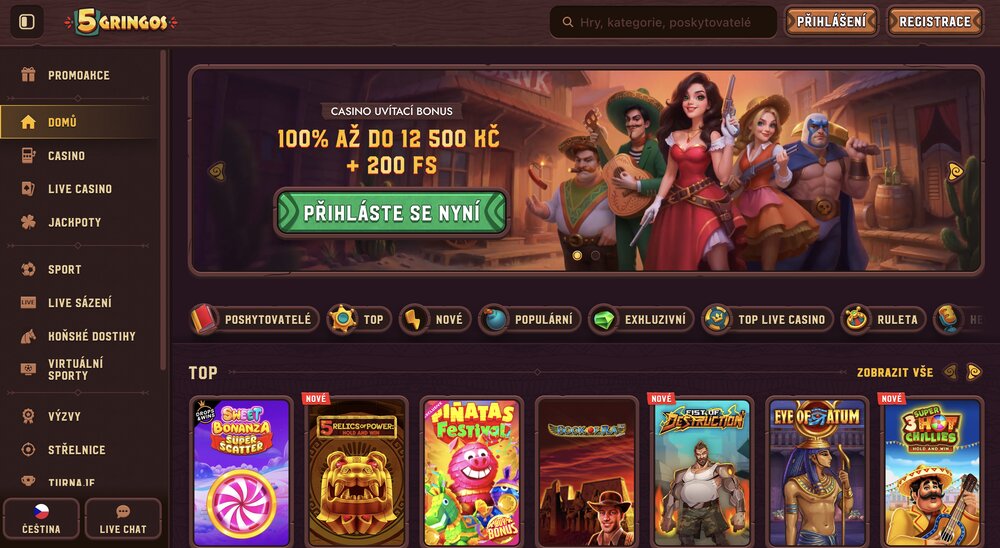 5Gringos casino homepage