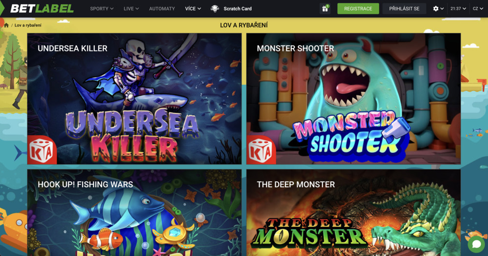 BetLabel casino náhled