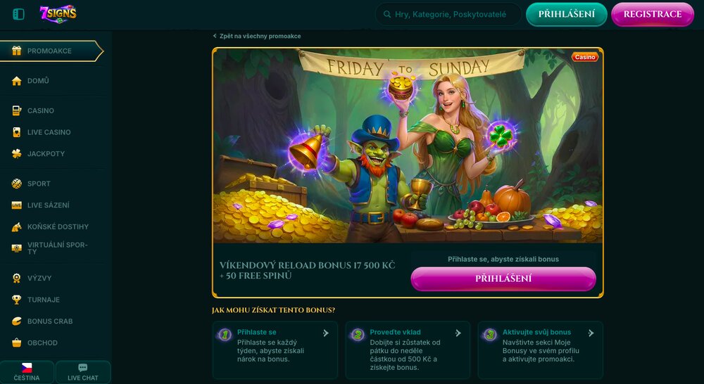 7Signs reload bonus