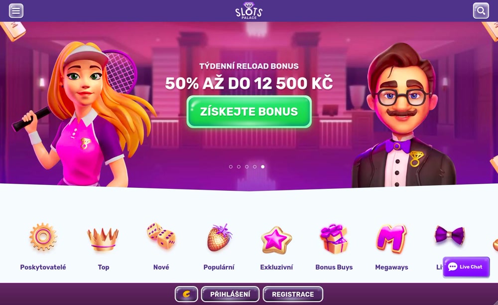 SlotsPalace casino nabízí velký výběr her, bonusů a plně responzivní web 
