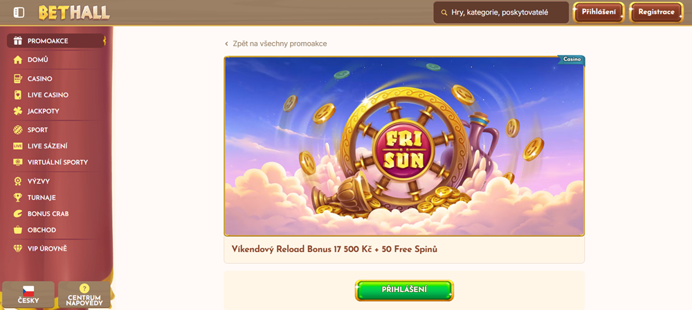BetHall free spins