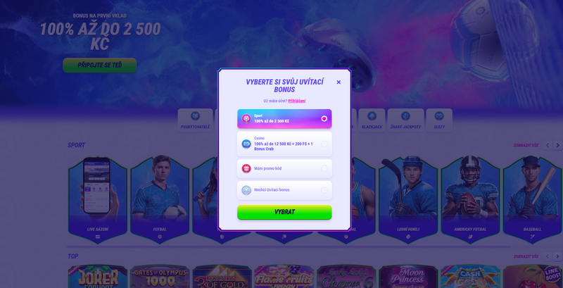 FunBet casino registrace a login