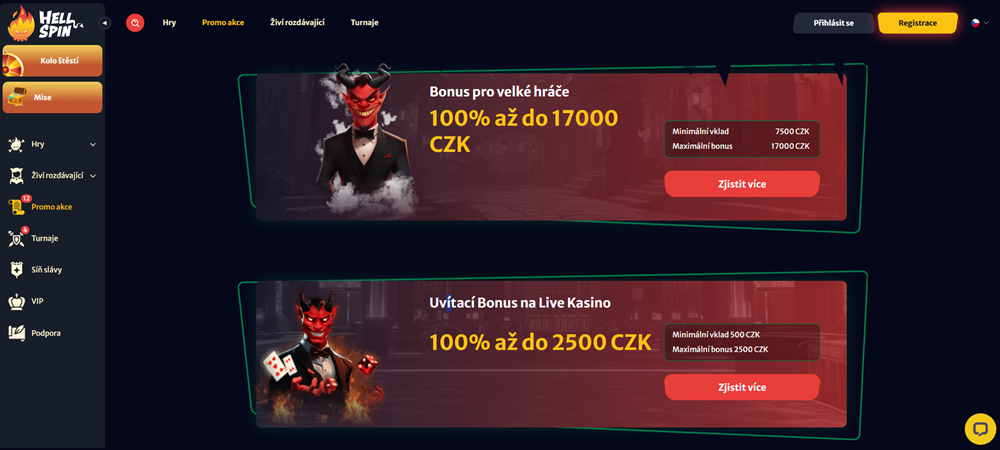 Hell Spin bonus