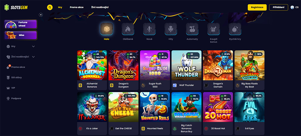 Nejlepší automaty v casinu Slotsgem