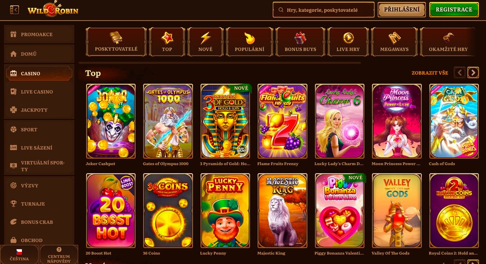 Automaty v casinu Wild Robin