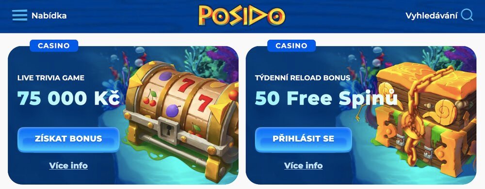 Posido bonusy s free spiny