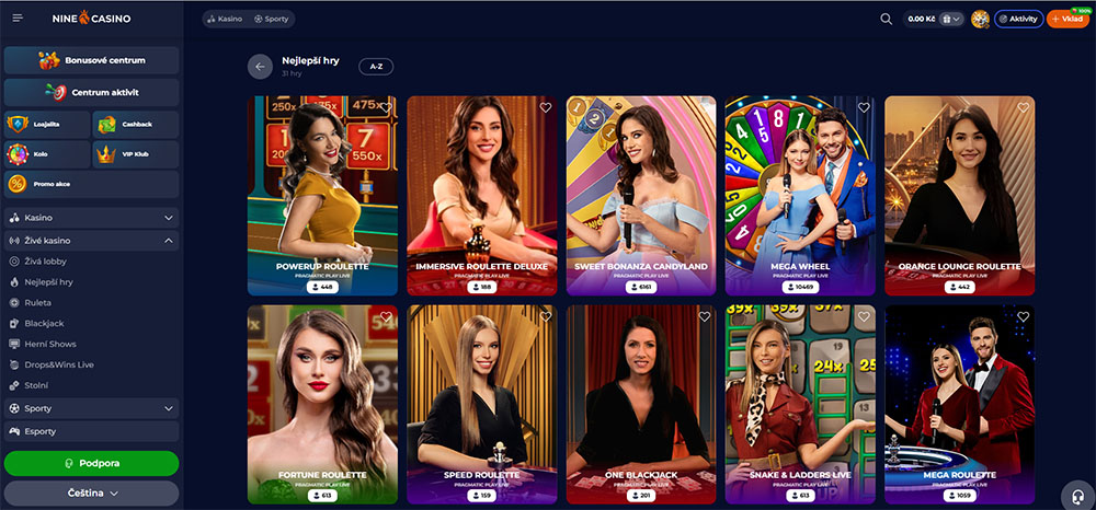 Live casino Nine Casino