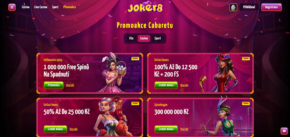 Bonusy v casinu Joker8