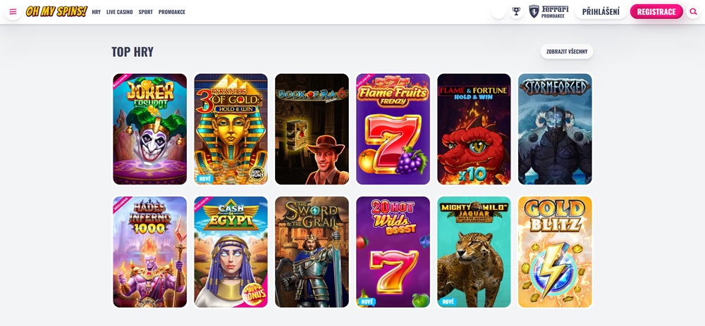 Web casina Oh My Spins