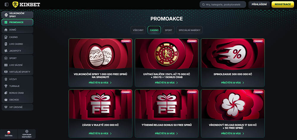 Bonusy v casinu KinBet