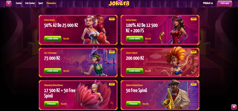 Bonusy v casinu Joker8