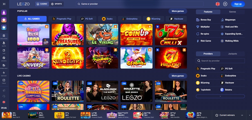 Web Legzo Casino
