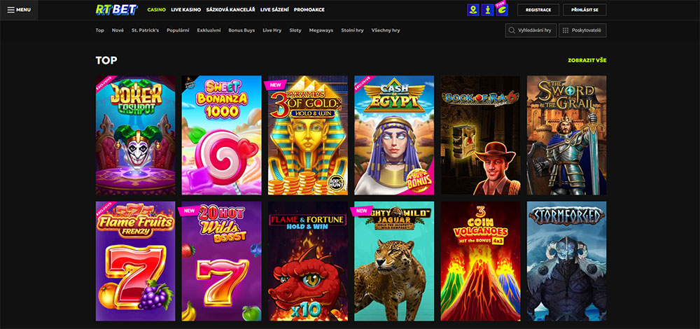 Nejlepší automaty v casinu RTbet
