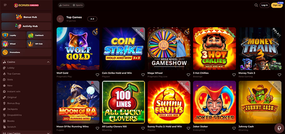 Nejlepší automaty v Roman Casino