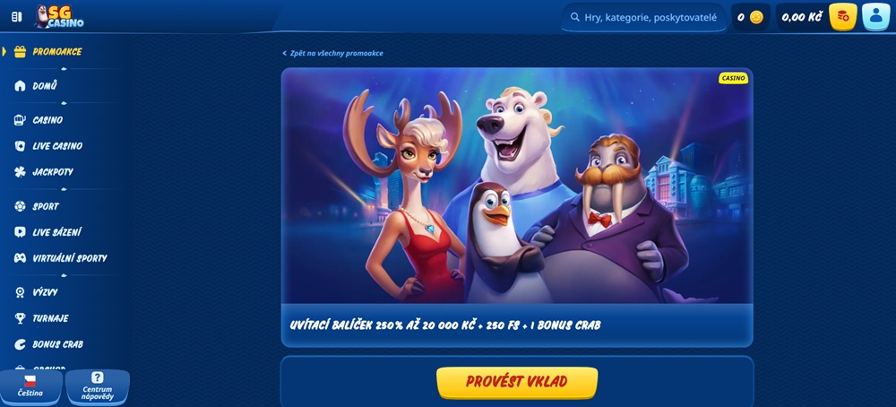 SG Casino vstupní bonus
