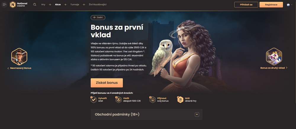 National Casino vstupní bonus bez promo code
