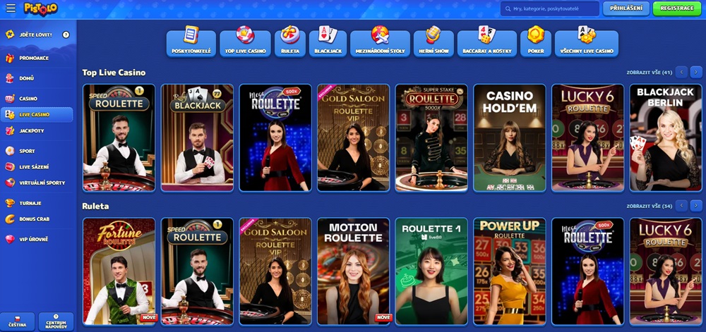 Pistolo live casino
