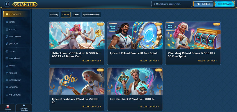 Free spins v casinu Ocean Spin