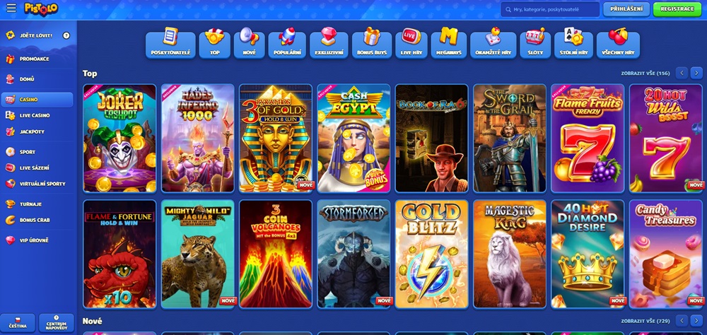 Automaty v casinu Pistolo