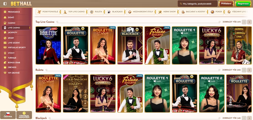 Live casino BetHall