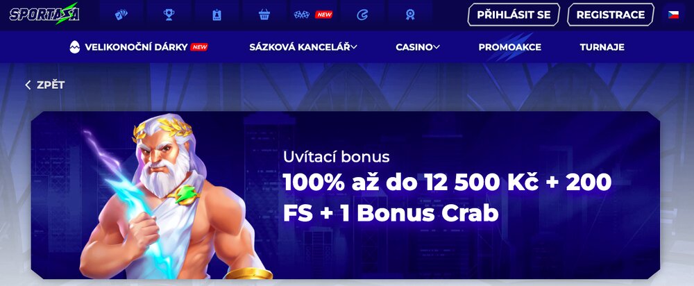 Sportaza vstupní bonus
