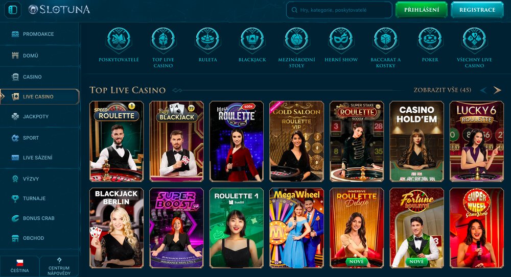 Slotuna live casino