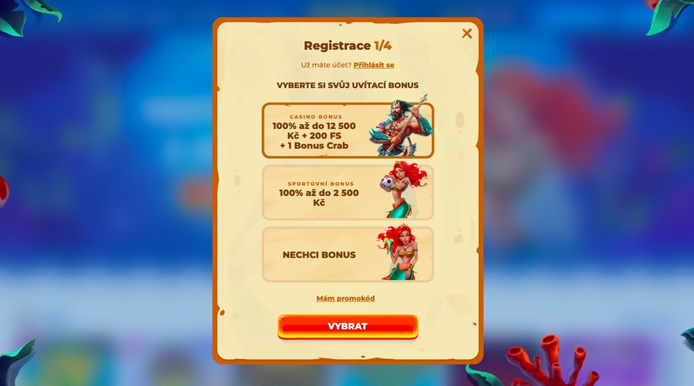 Posido vstupní bonus