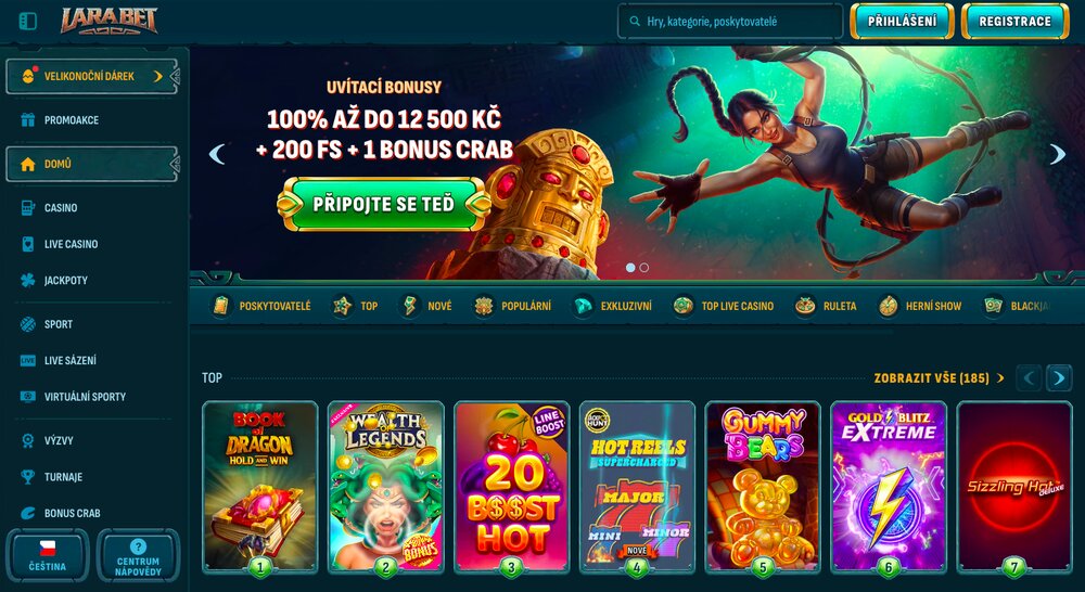 Larabet casino homepage