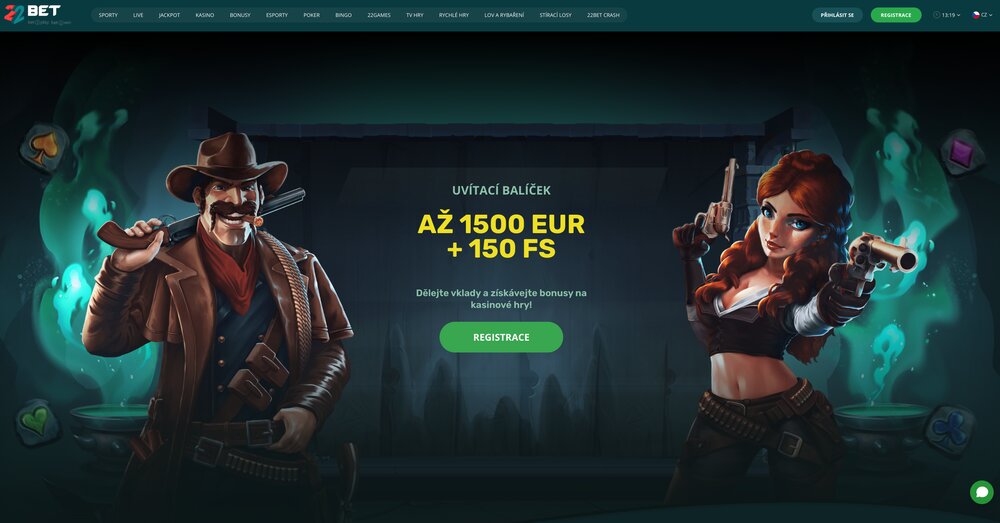 22BET uvítací bonus