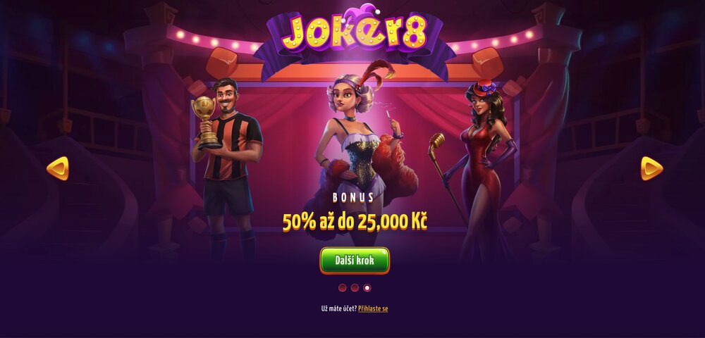 Joker8 – vstupní bonus