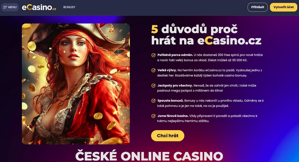 eCasino nahled webu