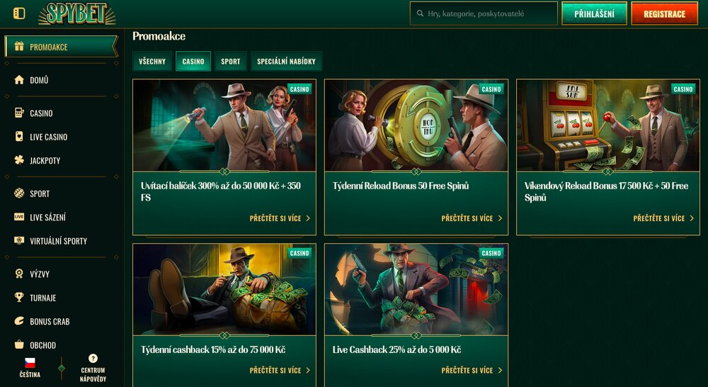 Spybet casino bonusy