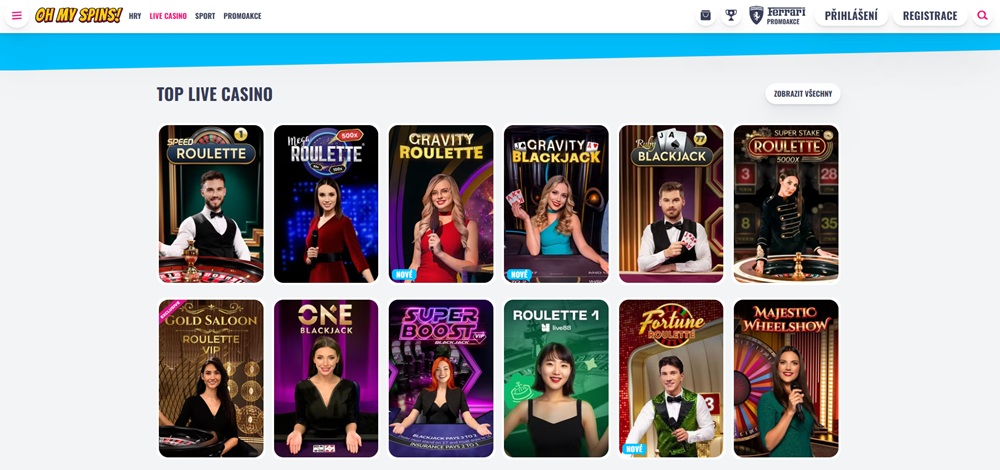 Oh My Spins live casino