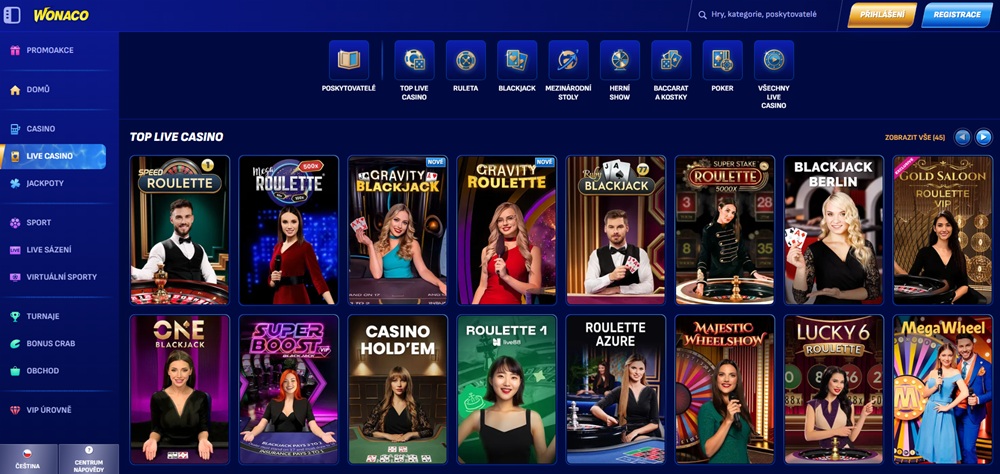 Wonaco live casino