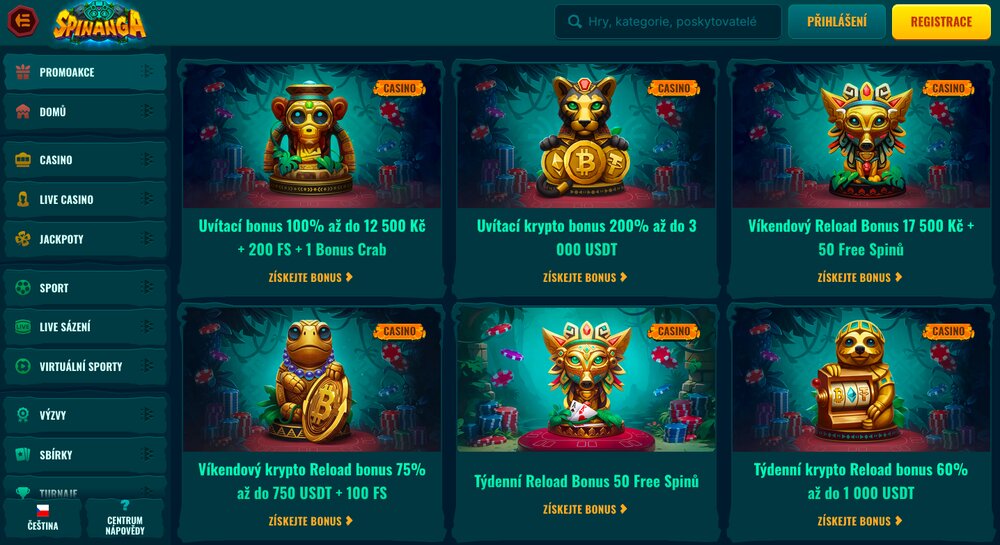 Spinanga casino bonusy