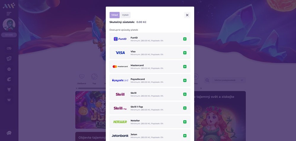 Alf Casino výběr peněz