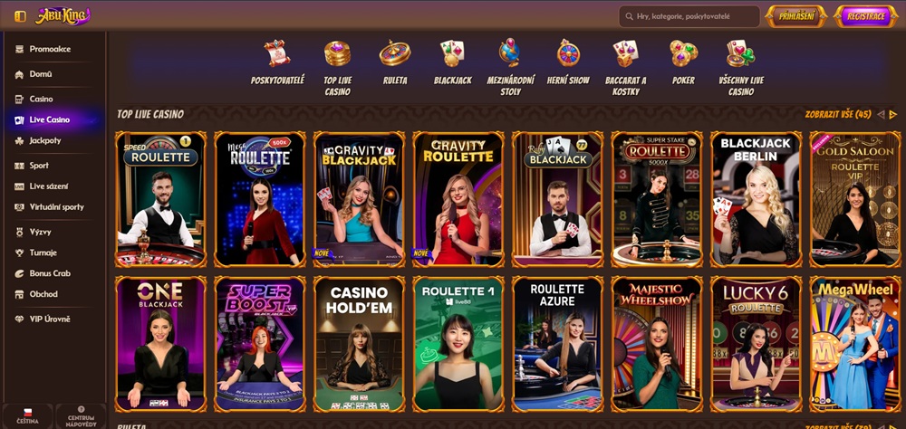 Abu King live casino