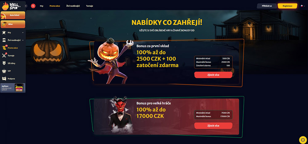 Hell Spin no deposit bonus úvod