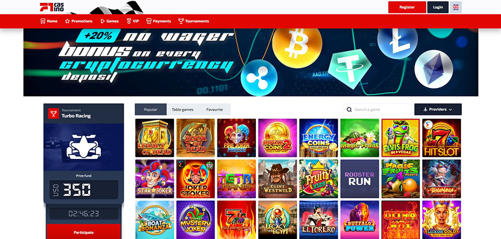 Nejlepší automaty v casinu F1 Casino
