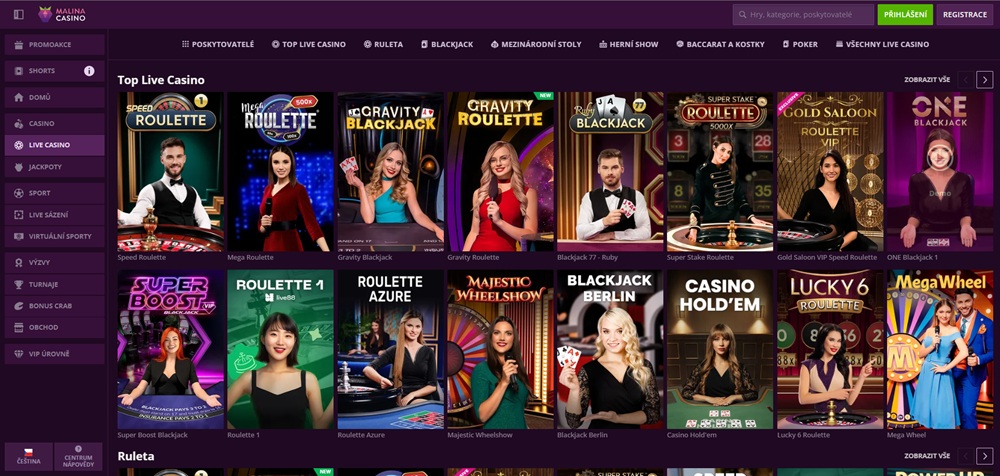 Malina Casino live casino