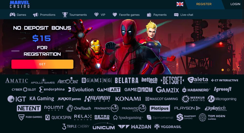 Marvel Casino no deposit bonus