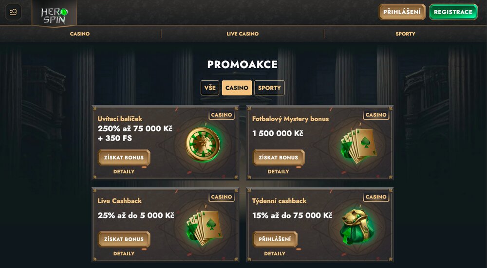 HeroSpin bonusy