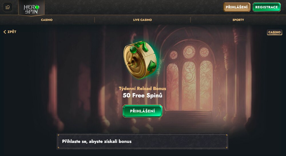 HeroSpin bonus s free spiny