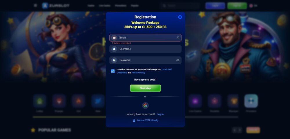 azurslot casino registrace