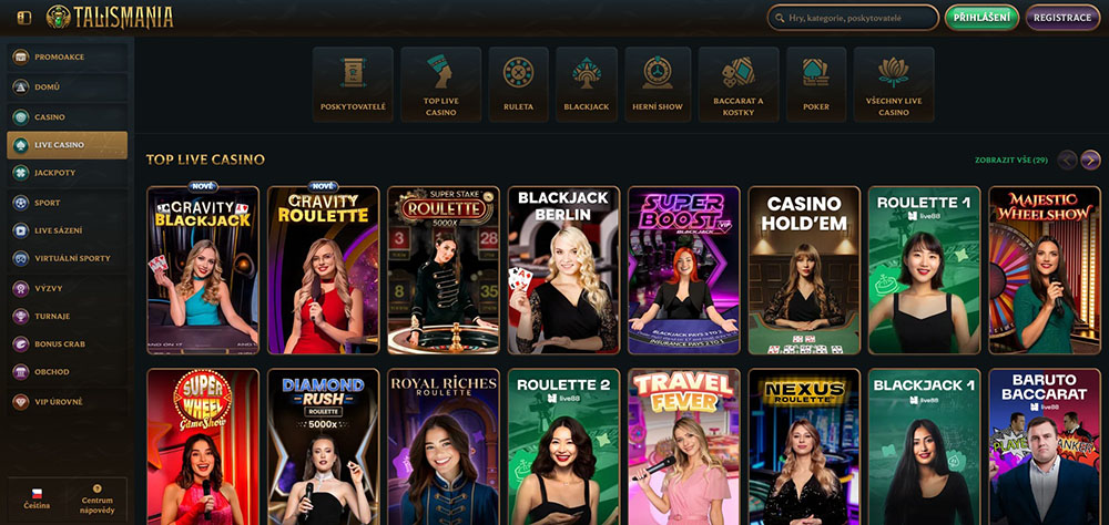 Live casino Talismania