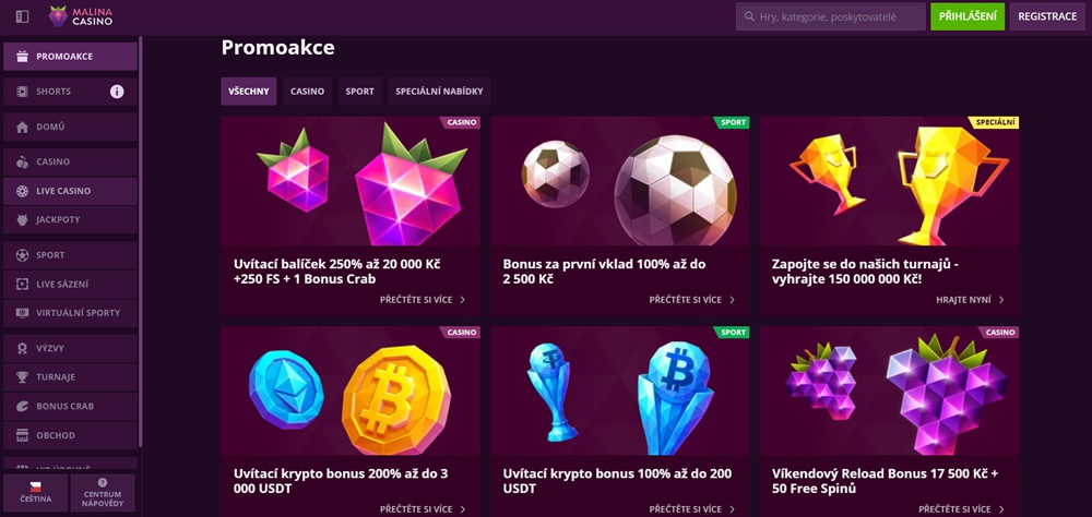 Malina Casino no deposit bonus