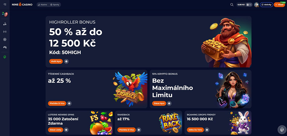 Nine Casino no deposit bonus