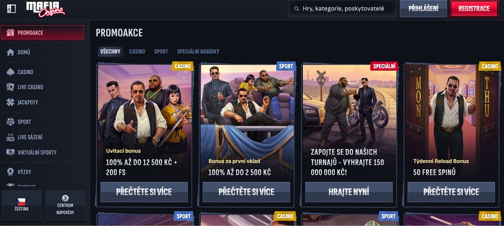 MafiaCasino bonusy